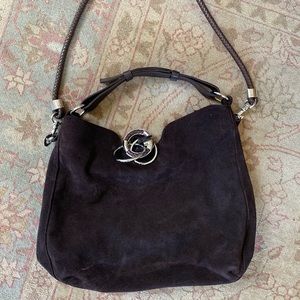 Brown suade purse